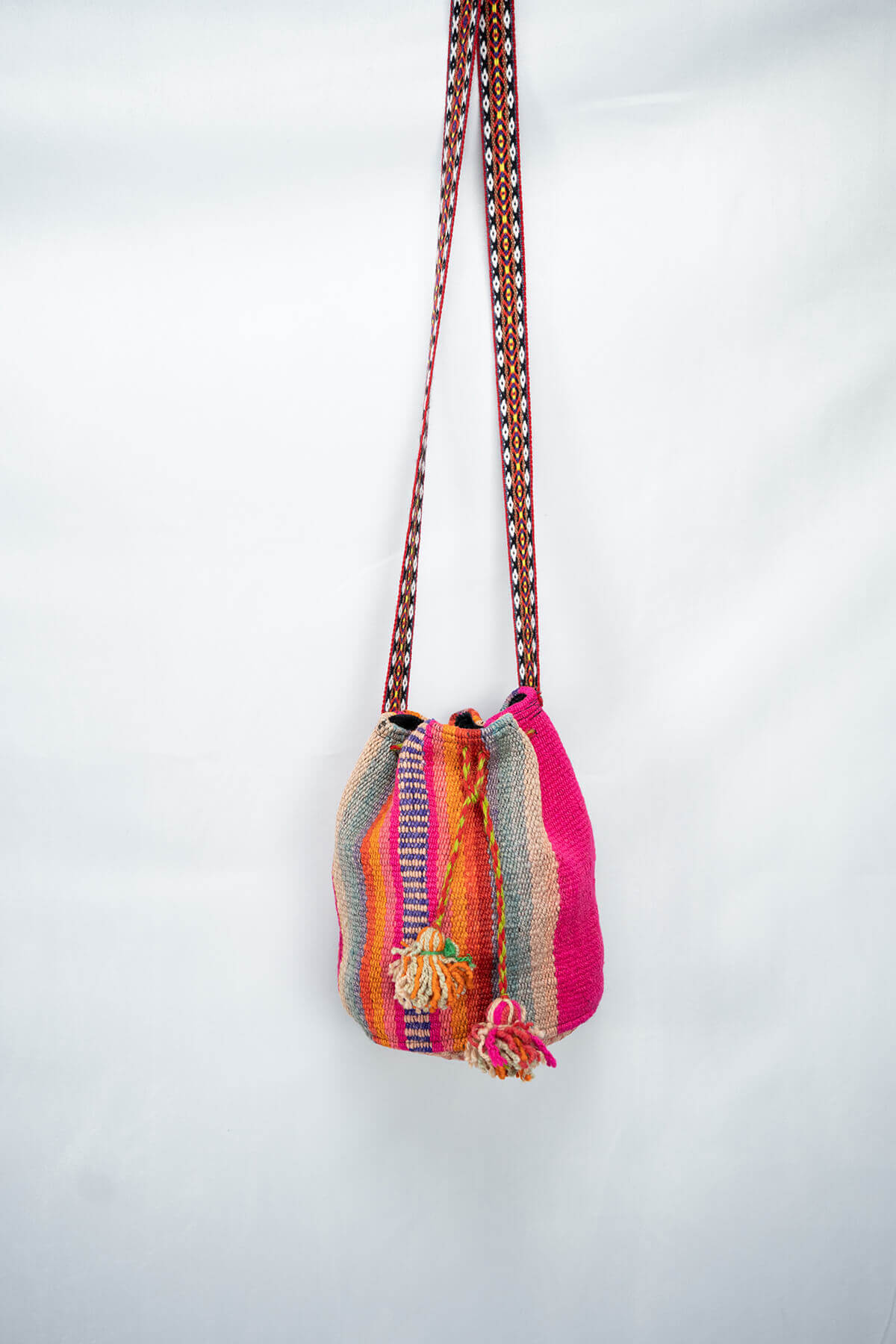 Accessory Purse Franco 100% Peruvian Sheep wool Handmade Rainbow Women