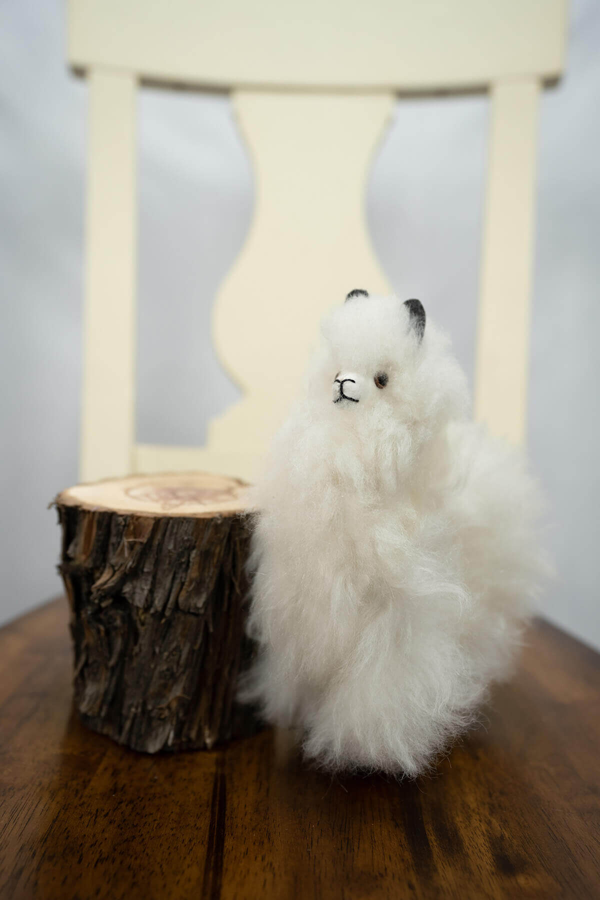 Accessory Alpaca Plush 100% Peruvian alpaca wool Handmade White Decoration Unisex