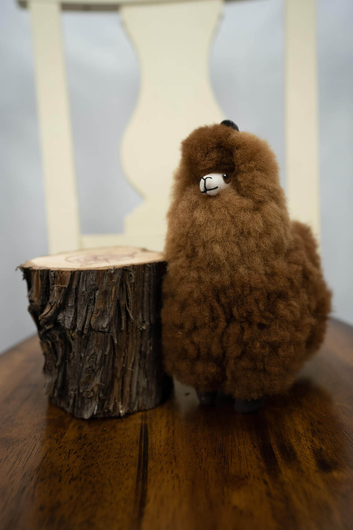 Accessory Alpaca Plush 100% Peruvian alpaca wool Handmade Brown Decoration Unisex