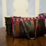 Accessory Purse Rectangular 100% Peruvian Sheep wool Handmade Rainbow Women