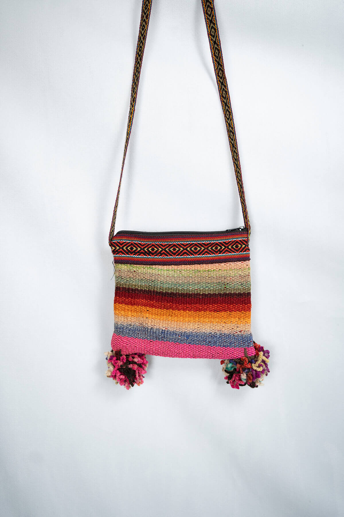 Accessory Purse Square 100% Peruvian Sheep wool Handmade Green Women