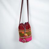 Accessory Purse Franco 100% Peruvian Sheep wool Handmade Burgundy Women